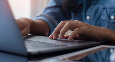 person using a laptop