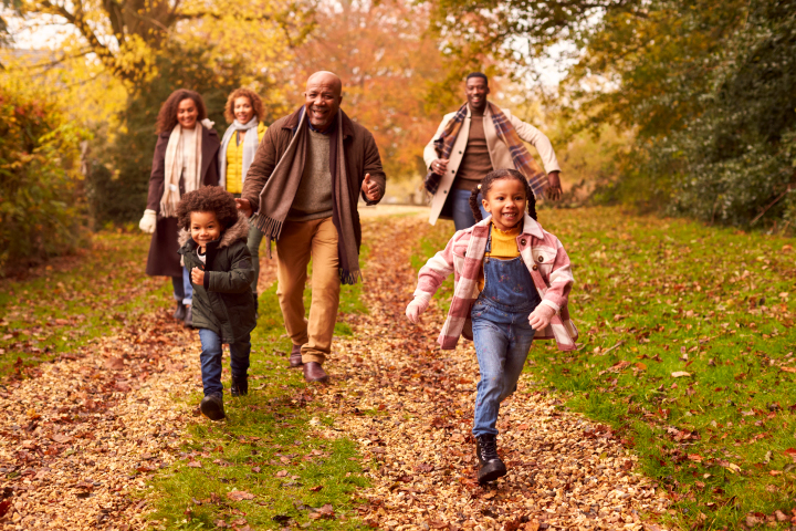 Family on a hike