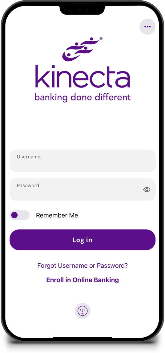 mobile device with kinecta mobile banking app