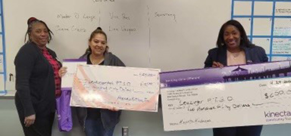 image of Leuzinger High School check presentation