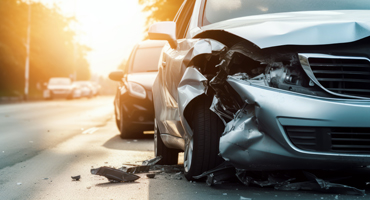 image of a vehicle crashed
